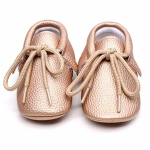❣️5 for $25 Matte gold baby toddler lace up moccasins